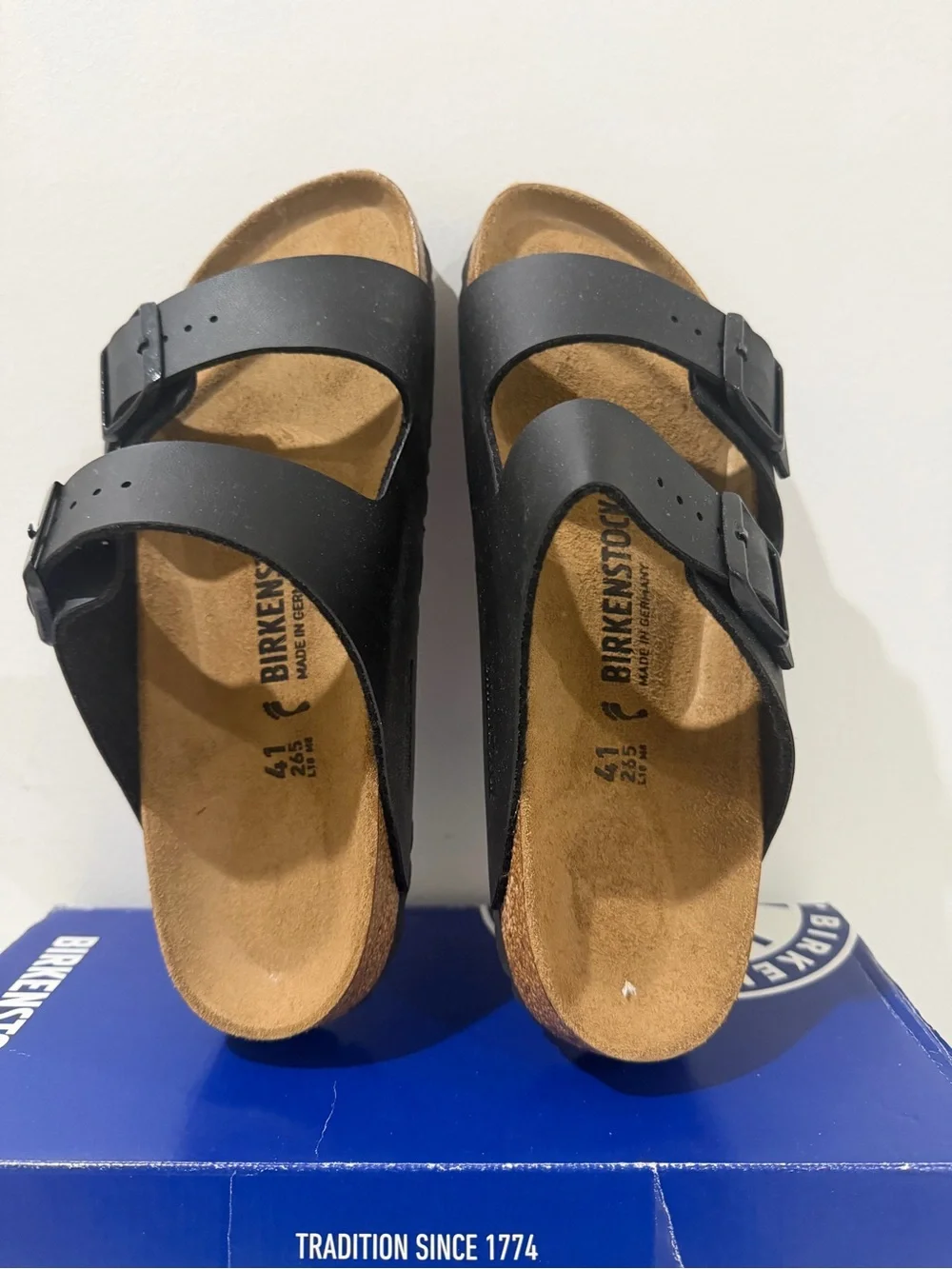 Birkenstock Black Arizona Two-Strap Sandals